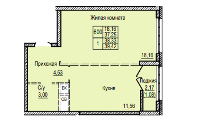 1-комнатная квартира в г. Балашиха