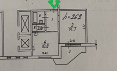 1-комнатная квартира в г. Балашиха