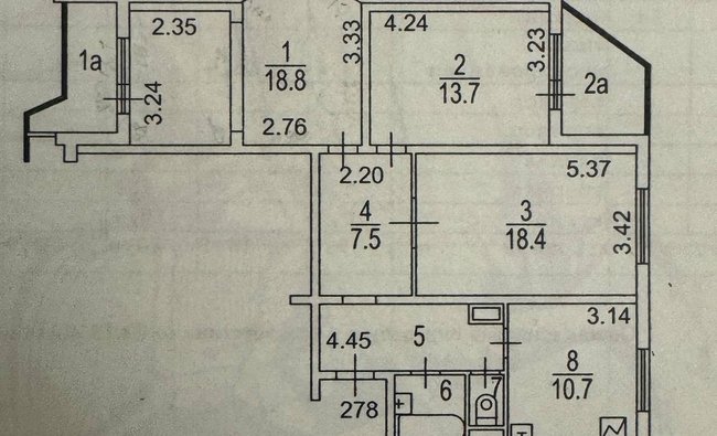 3-комнатная квартира в г. Москва
