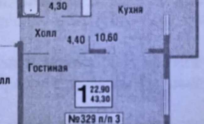 1-комнатная квартира в г. Балашиха