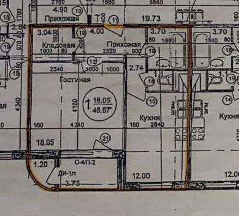 1-комнатная квартира в г. Балашиха