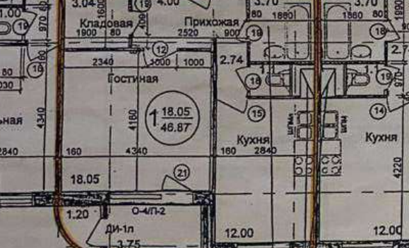 1-комнатная квартира в г. Балашиха